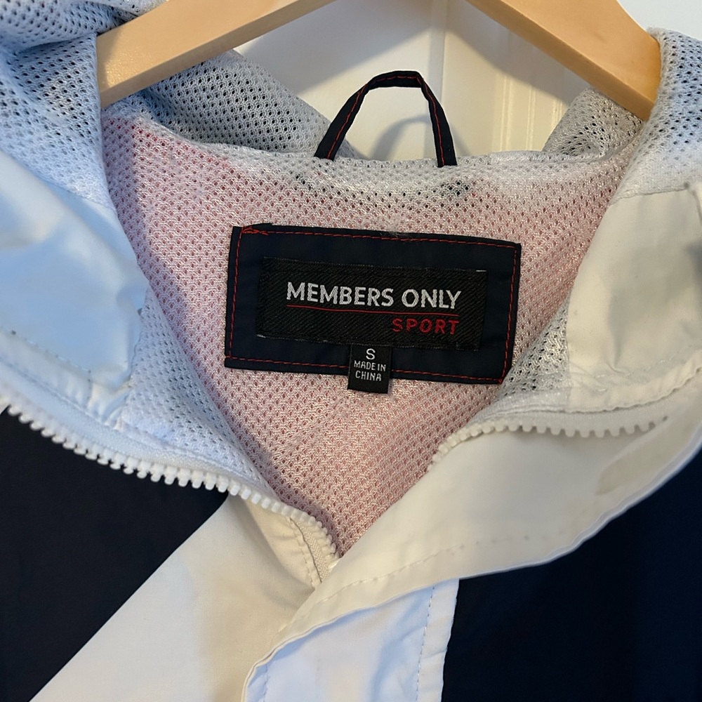 Members Only 1/2 zip windbreaker jacket Tiger Parrot Snake red white blue size S - Picture 5 of 10